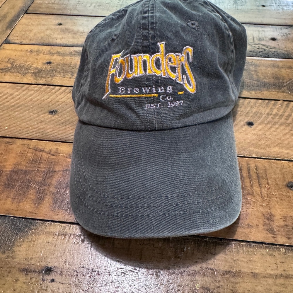 Adams Founders Brewing Co Baseball Cap Mens OS Charcoal Gray Logo Dad Hat